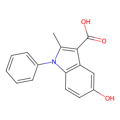 5-Hydroxy-2-methyl-1-phenyl-1H-indole-3-carboxylic acid structure
