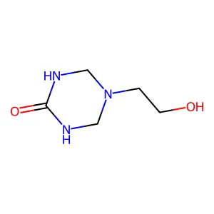 Tetrahydro-5-(2-hydroxyethyl)-1,3,5-triazin-2(1H)-one structure