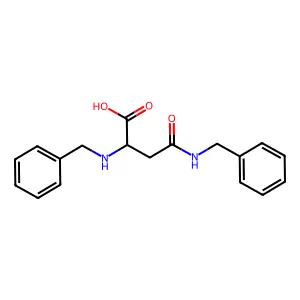 Asparagine, N,N(sup 2)-dibenzyl-, DL- structure