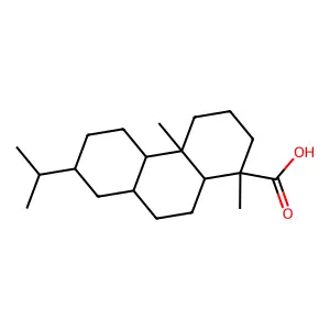 Tetradecahydro-7-isopropyl-1,4a-dimethylphenanthren-1-carboxylic acid structure