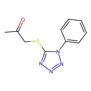 1-[(1-Phenyl-1H-tetrazol-5-YL)thio]acetone structure