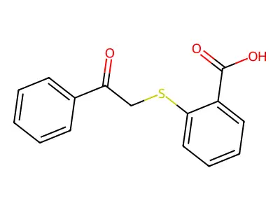 2-((2-Oxo-2-phenylethyl)thio)benzoic acid structure