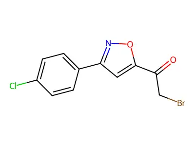 2-Bromo-1-[3-(4-chlorophenyl)-5-isoxazolyl]-1-ethanone structure