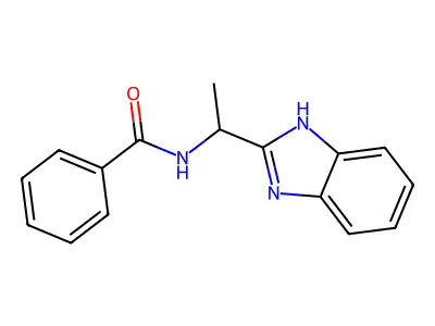 N-[1-(1H-benzimidazol-2-yl)ethyl]benzamide structure