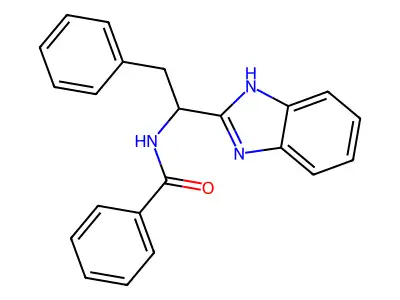 N-[1-(1H-benzimidazol-2-yl)-2-phenylethyl]benzamide structure