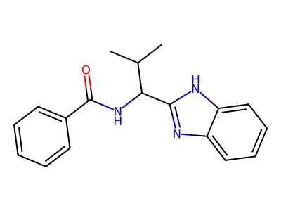 N-(1-(1H-1,3-Benzimidazol-2-YL)-2-methylpropyl)benzenecarboxamide structure