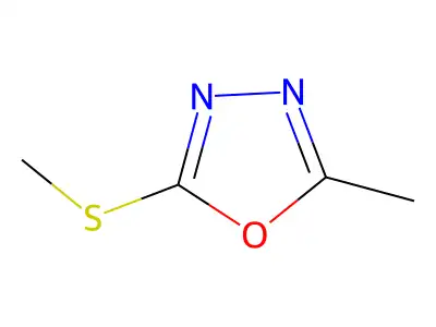 2-Methyl-5-(methylsulfanyl)-1,3,4-oxadiazole structure