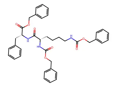 N2,N6-Bis[(phenylmethoxy)carbonyl]-L-lysyl-D-phenylalanine phenylmethyl ester structure