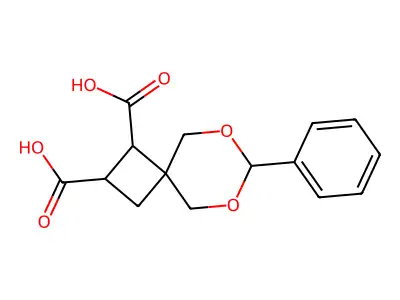 7-Phenyl-6,8-dioxaspiro[3.5]nonane-1,2-dicarboxylic acid structure
