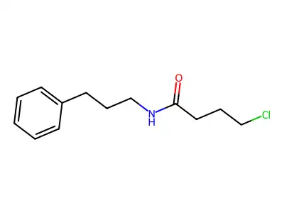 4-chloro-N-(3-phenylpropyl)butanamide structure