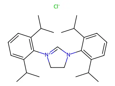 1,3-Bis(2,6-diisopropylphenyl)-4,5-dihydro-1H-imidazol-3-ium chloride structure