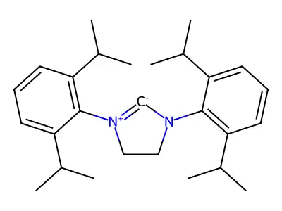 1,3-bis(2,6-diisopropylphenyl)-4,5-dihydro-1H-imidazol-3-ium structure