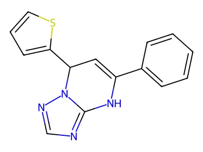 5-Phenyl-7-(thiophen-2-yl)-4,7-dihydro[1,2,4]triazolo[1,5-a]pyrimidine structure