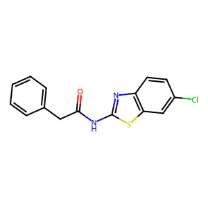 N-(6-chloro-1,3-benzothiazol-2-yl)-2-phenylacetamide structure