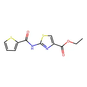 Ethyl 2-(thiophene-2-carbonylamino)-1,3-thiazole-4-carboxylate structure