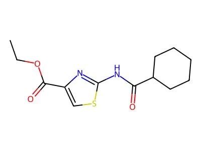 Ethyl 2-(cyclohexanecarboxamido)thiazole-4-carboxylate structure