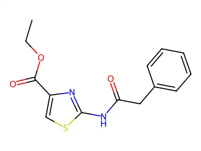 Ethyl 2-[(2-phenylacetyl)amino]-1,3-thiazole-4-carboxylate structure