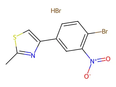 4-(4-Bromo-3-nitrophenyl)-2-methyl-1,3-thiazole hydrobromide structure
