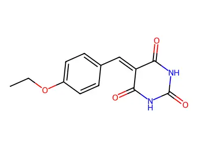5-(4-ethoxybenzylidene)pyrimidine-2,4,6(1H,3H,5H)-trione structure