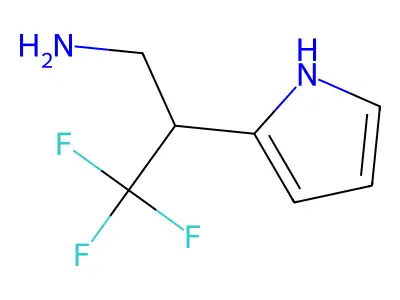 3,3,3-trifluoro-2-(1H-pyrrol-2-yl)propan-1-amine structure