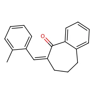 6-(2-methylbenzylidene)-6,7,8,9-tetrahydro-5H-benzo[a]cyclohepten-5-one structure