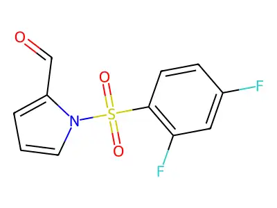 1-((2,4-Difluorophenyl)sulfonyl)-1H-pyrrole-2-carbaldehyde structure