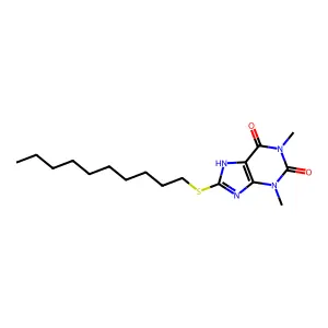 8-(Decylthio)-theophylline structure