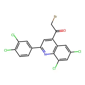 2-Bromo-1-(6,8-dichloro-2-(3,4-dichlorophenyl)quinolin-4-yl)ethanone structure