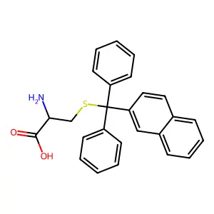 L-Cysteine, S-(2-naphthalenyldiphenylmethyl)- structure