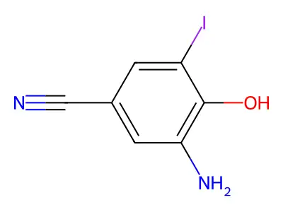 Benzonitrile, 3-amino-4-hydroxy-5-iodo- structure