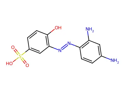 3-[2-(2,4-Diaminophenyl)diazenyl]-4-hydroxybenzenesulfonic acid structure
