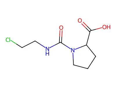 1-{[(2-Chloroethyl)amino]carbonyl}proline structure