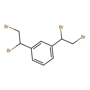 Benzene, 1,3-bis(1,2-dibromoethyl)- structure