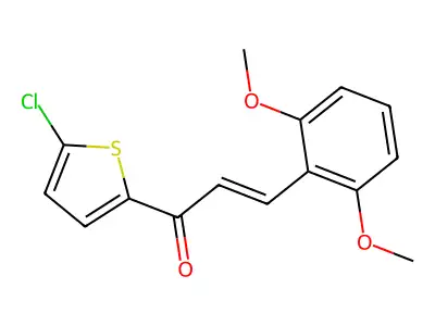 1-(5-Chlorothien-2-yl)-3-(2,6-dimethoxyphenyl)-prop-2-en-1-one structure