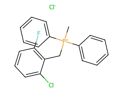 (2-Chloro-6-fluorobenzyl)(methyl)diphenylphosphonium chloride structure