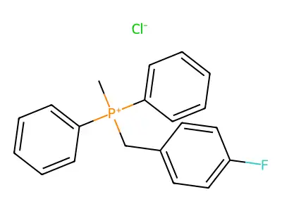 (4-Fluorobenzyl)(methyl)diphenylphosphonium chloride structure