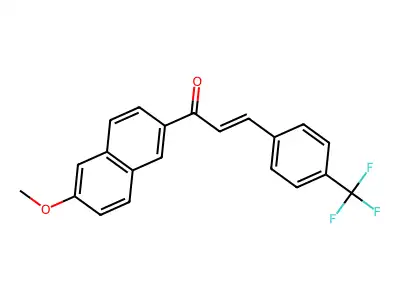 1-(6-Methoxynaphthalen-2-yl)-3-[4-(trifluoromethyl)phenyl]prop-2-en-1-one structure