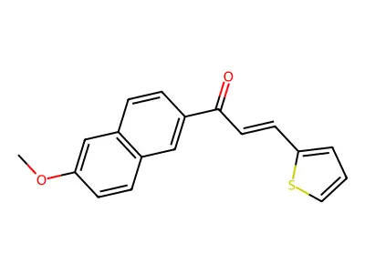 1-(6-Methoxynaphthalen-2-yl)-3-thiophen-2-ylprop-2-en-1-one structure