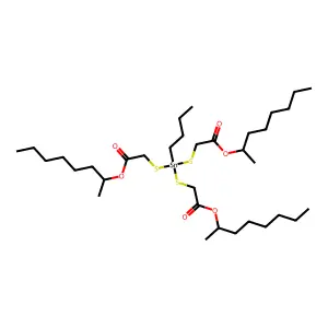 Butyltin tris(isooctylmercaptoacetate) structure