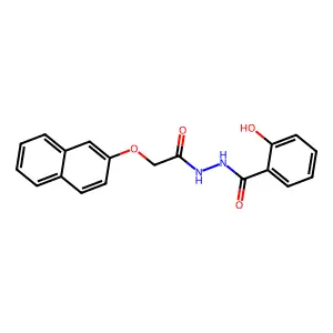2-hydroxy-N'-[2-(2-naphthyloxy)acetyl]benzohydrazide structure