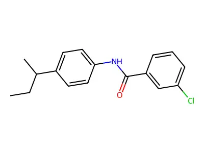 N-[4-(butan-2-yl)phenyl]-3-chlorobenzamide structure
