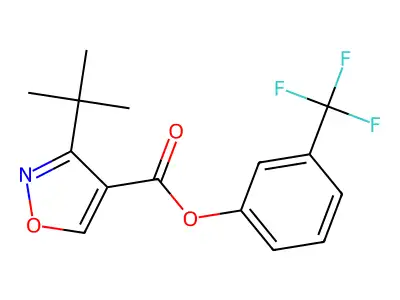 3-(Trifluoromethyl)phenyl 3-(tert-butyl)-4-isoxazolecarboxylate structure