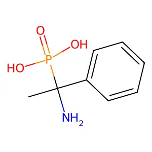 [(1S)-1-amino-1-phenylethyl]phosphonic acid structure