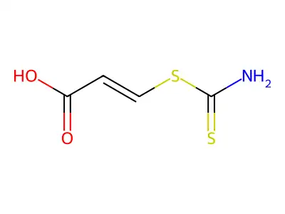 (E)-3-carbamothioylsulfanylprop-2-enoic acid structure