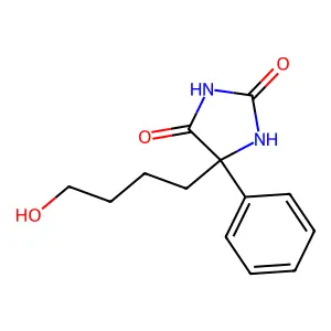 5-(4-Hydroxybutyl)-5-phenylimidazolidine-2,4-dione structure