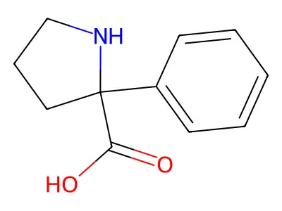 alpha-Phenyl-d-proline structure
