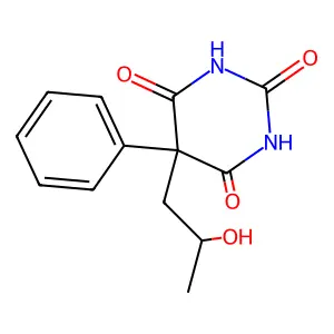 Barbituric acid, 5-(2-hydroxypropyl)-5-phenyl- structure