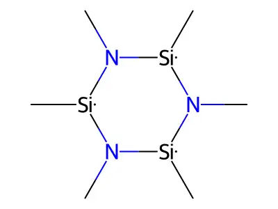 1,2,3,4,5,6-Hexamethyl-1,3,5,2,4,6-triazatrisilinane structure