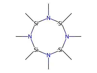 1,2,3,4,5,6,7,8-Octamethyl-1,3,5,7,2,4,6,8-tetrazatetrasilocane structure