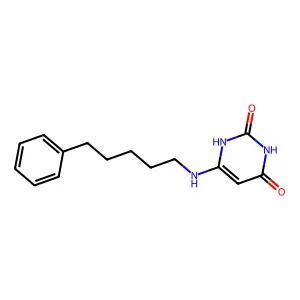 6-(5-phenylpentylamino)-1H-pyrimidine-2,4-dione structure